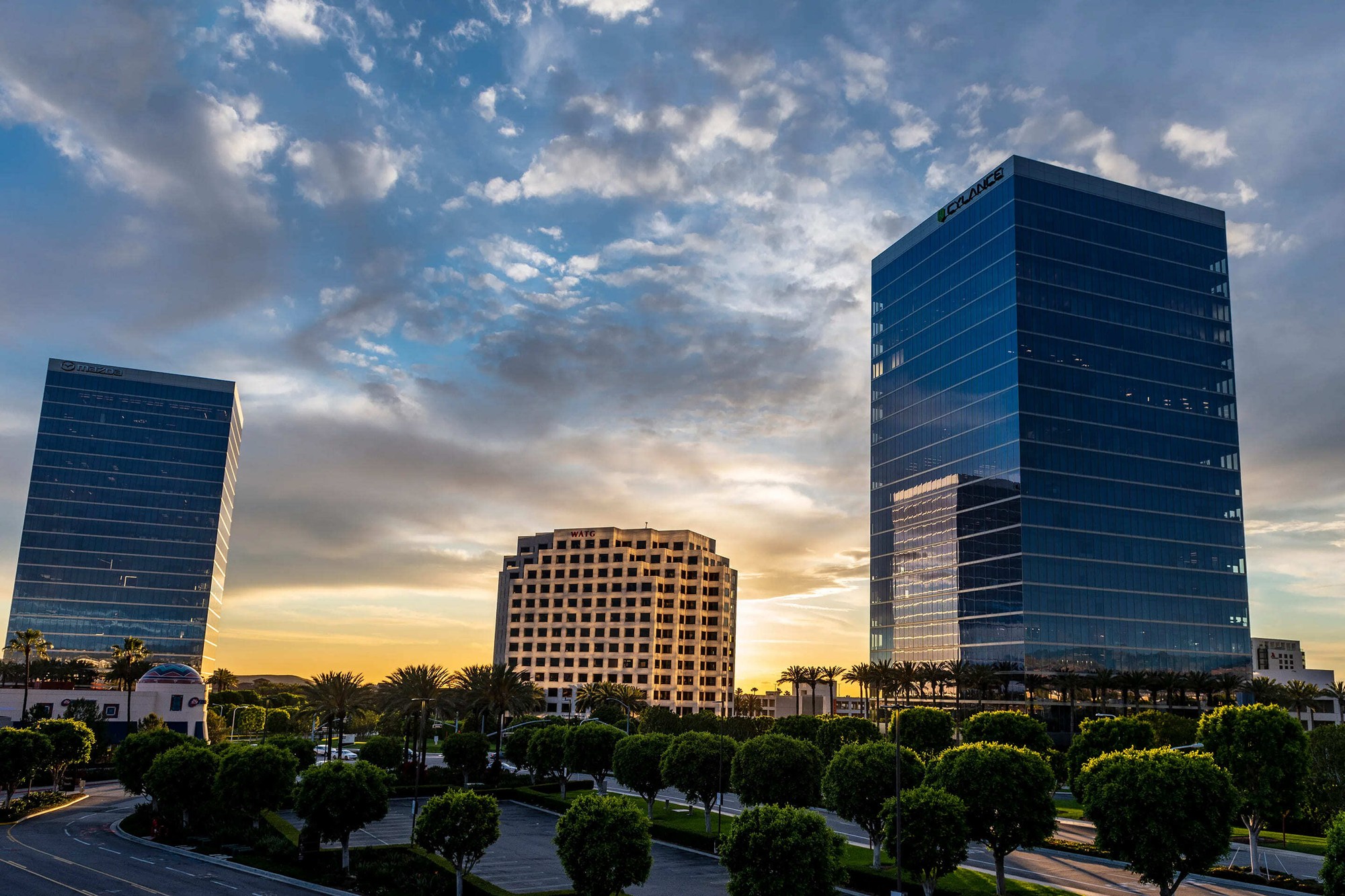 view of skyscraper from outside at ground floor