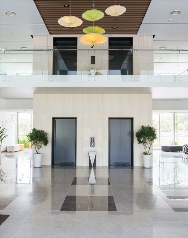 long crane near a building