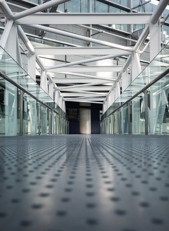 heavy crane on top of a building